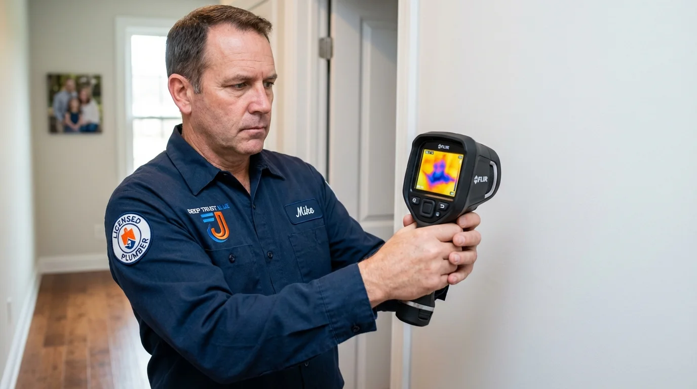 Thermal imaging leak detection by Johns Plumbing LLC in Wakarusa